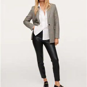 MANGO Faux Leather Leggings (M)